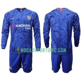 Koszulka Chelsea Dziecięcy Domowe Stroje Piłkarskie 2019/20 Długi Rękaw